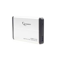 Gembird EE2-U3S-2-S behuizing voor opslagstations HDD-behuizing Zilver 2.5" - thumbnail