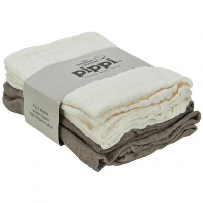 Pippi luierdoeken Diapers junior 65 x 65 cm katoen beige/ Pippi luierdoeken Diapers junior 65 x 65 cm katoen beige/