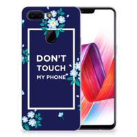OPPO R15 Pro Silicone-hoesje Flowers Blue DTMP