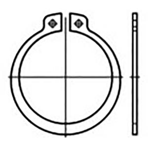 TOOLCRAFT TO-6855021 Zekeringsringen DIN 471 Verenstaal 1000 stuk(s)