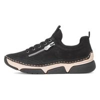 Rieker 45913 Slip-On Sneakers voor dames, lage schoenen, zwart, 41 EU
