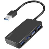 LogiLink UA0396 interface hub USB 3.2 Gen 1 (3.1 Gen 1) Type-A 5000 Mbit/s Zwart - thumbnail