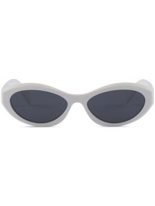 Prada Eyewear lunettes de soleil Symbole à monture ovale - Blanc