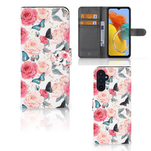 Samsung Galaxy M14 Hoesje Butterfly Roses