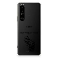 Sony Xperia 1 III Silicone-hoesje Gun Don't Touch My Phone