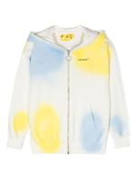 Off-White Kids hoodie zippé à imprimé graphique - Tons neutres