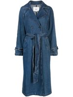 Reformation trench Hayes en jean - Bleu