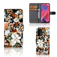 Hoesje voor OPPO A54 5G | A74 5G | A93 5G Dark Flowers