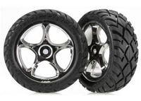 Tires & wheels, assembled (Tracer 2.2" chrome wheels, Anaconda 2.2" tires with foam inserts) (2) (Bandit front)