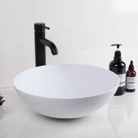 Waskom SaniClear Carpio | 39 cm | Solid surface | Rond | Wit mat - thumbnail