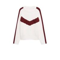 Mango gebreide trui wit/rood