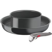 Tefal Ingenio L2609302 3-delige koekenpannenset - 28/18 cm - afneembaar handvat - keramisch