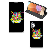 Samsung Galaxy A32 4G | A32 5G Enterprise Editie Magnet Case Cat Color - thumbnail