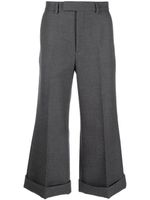 Gucci cropped flared wool trousers - Gris