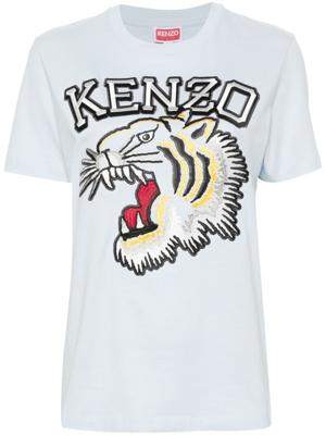Kenzo T-shirt met geborduurd logo - Blauw
