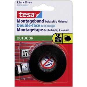 tesa OUTDOOR 55750-00001-03 Montagetape tesa Powerbond Zwart (l x b) 1.5 m x 19 mm 1 stuk(s)