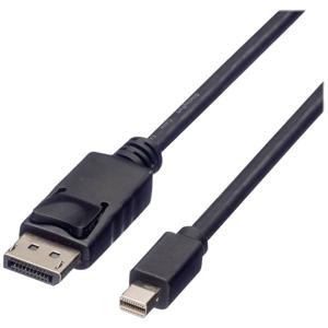 ROLINE GREEN DisplayPort kabel, DP Male - Mini DP Male, TPE, zwart, 5 m