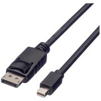 ROLINE GREEN DisplayPort kabel, DP Male - Mini DP Male, TPE, zwart, 5 m - thumbnail