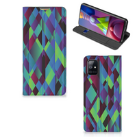 Samsung Galaxy M51 Stand Case Abstract Green Blue - thumbnail