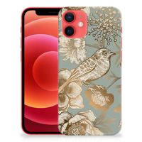 TPU Case voor iPhone 12 Mini Vintage Bird Flowers