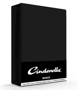 Cinderella Basic Hoeslaken Black-200 x 200 cm