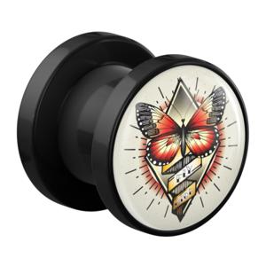 Tunnel met Vintage Tattoo Design Acryl Tunnels & Plugs