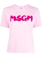 MSGM t-shirt en coton à logo imprimé - Rose