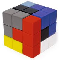 Kikkerland 3d-puzzel Kubus 7,5 X 7,5 Cm Hout