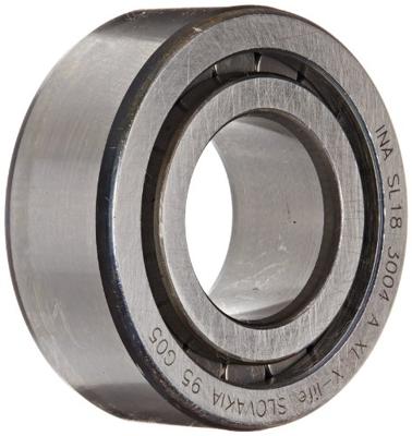 INA SL183004 cilindrisch rollager, enkele rij, verwijderbare buitenring, semi-vast, flens, normale klaring, open einde, metrisch, 20 mm ID, 42 mm OD, 16 mm breedte, 10000 rpm maximale rotatiesnelheid, 6000 lbf statische laadcapaciteit, 6200 lbf dynamische laadcapaciteit