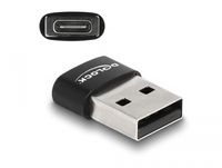 Delock 60002 USB 2.0 Adapter USB Type-A male naar USB Type-C female zwart - thumbnail