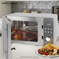 ProfiCook PC-MWG 1175 Combinatiemagnetron 20 l 800 W Zilver - thumbnail