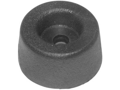 Apparaatvoet Verschroefbaar Zwart (Ø x h) 17.5 mm x 9 mm 1 stuk(s)