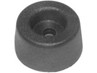 Apparaatvoet Verschroefbaar Zwart (Ø x h) 17.5 mm x 9 mm 1 stuk(s)