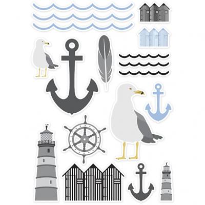 Vivi Gade labels maritiem 3-11,5 cm 54 stuks Vivi Gade labels maritiem 3-11,5 cm 54 stuks