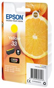 Epson Oranges Singlepack Yellow 33 Claria Premium Ink