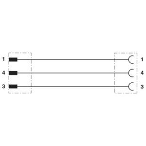 Phoenix Contact 1417701 Sensor/actuator aansluitkabel Aantal polen: 3 3.00 m 1 stuk(s)