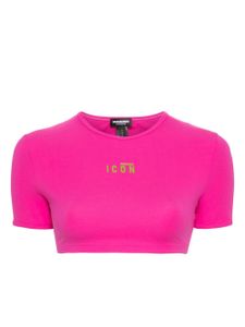 DSQUARED2 haut crop Icon - Rose