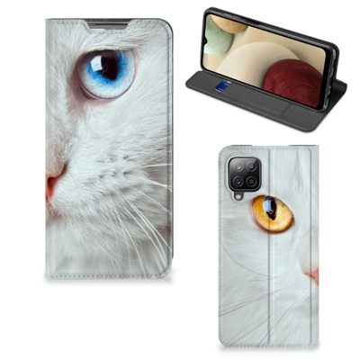 Samsung Galaxy A12 Hoesje maken Witte Kat Samsung Galaxy A12 Hoesje maken Witte Kat
