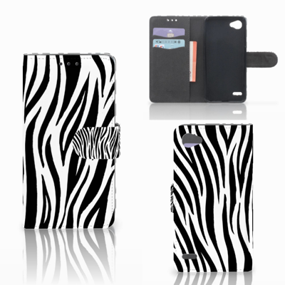 LG Q6 | LG Q6 Plus Telefoonhoesje met Pasjes Zebra LG Q6 | LG Q6 Plus Telefoonhoesje met Pasjes Zebra