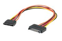 ROLINE SATA stroom verlengkabel, 0,3 m