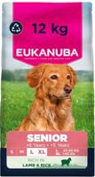 Eukanuba Senior Hondenvoer met lam & rijst voor grote rassen – premium droogvoer voor oudere honden, 12 kg