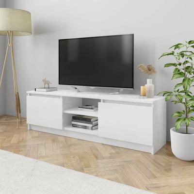 vidaXL Tv-meubel 120x30x35,5 cm spaanplaat hoogglans wit vidaXL Tv-meubel 120x30x35,5 cm spaanplaat hoogglans wit