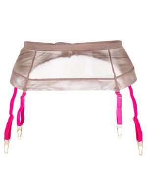 Maison Close porte-jarretelles en résille - Tons neutres