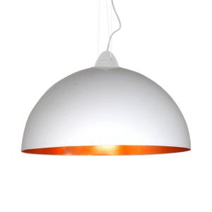 Nowodvorski Witte hanglamp Hemisphere L met gouden binnenkant 4842