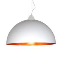 Nowodvorski Witte hanglamp Hemisphere L met gouden binnenkant 4842