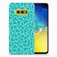 Samsung Galaxy S10e Hoesje maken Cracks Blue - thumbnail