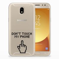 Samsung Galaxy J5 2017 Silicone-hoesje Finger Don't Touch My Phone - thumbnail