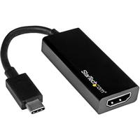 StarTech.com USB-C naar HDMI adapter met 4K 30Hz - USB Type-C naar HDMI converter - Thunderbolt 3 compatibel - DP Alt Mode - zwart (CDP2HD)