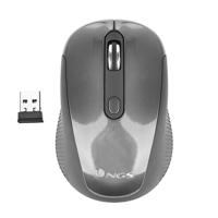 NGS HAZE - 2.4GHz draadloze, optische muis, USB-muis voor desktop of laptop met 3 stille en metallic scrollwiel, 800/1600dpi, grijs