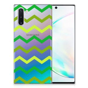 Samsung Galaxy Note 10 TPU bumper Zigzag Groen